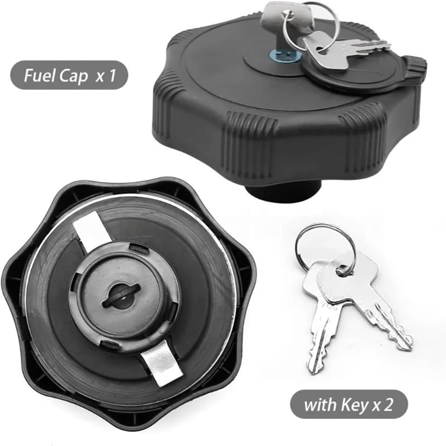 Fuel Tank Cap With 2 Keys Replacement R5511-51120 Compatible For Kubota K/KX Series Excavators SVL Series Track Loaders Wheel Loaders R630