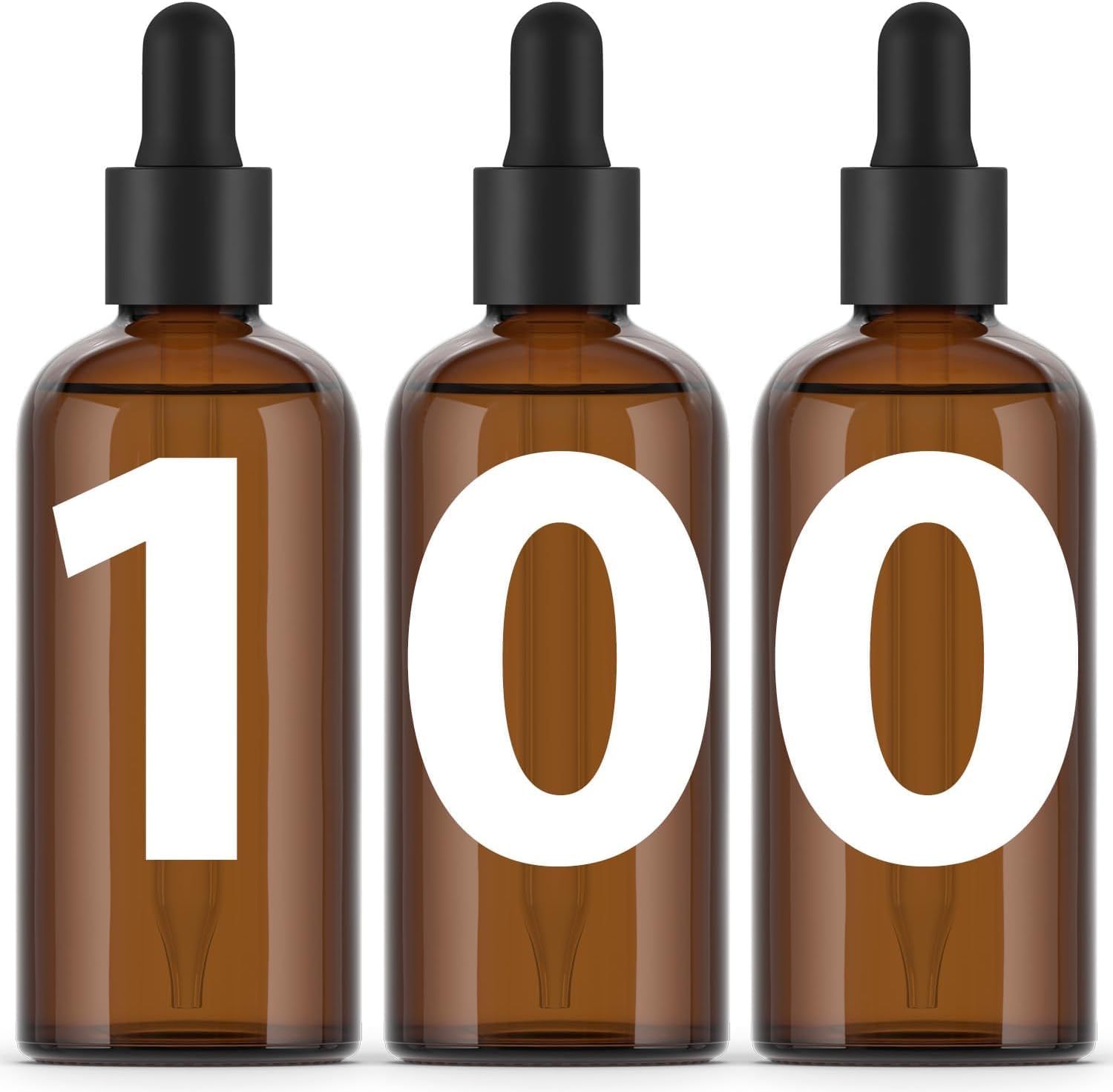 Opakowanie 100 butelek 50 ml z pipetą - szklane butelki z zakraplaczem do olejków eterycznych, laboratorium, aromaterapii, zapachów, masażu, kosmetyków, podróży