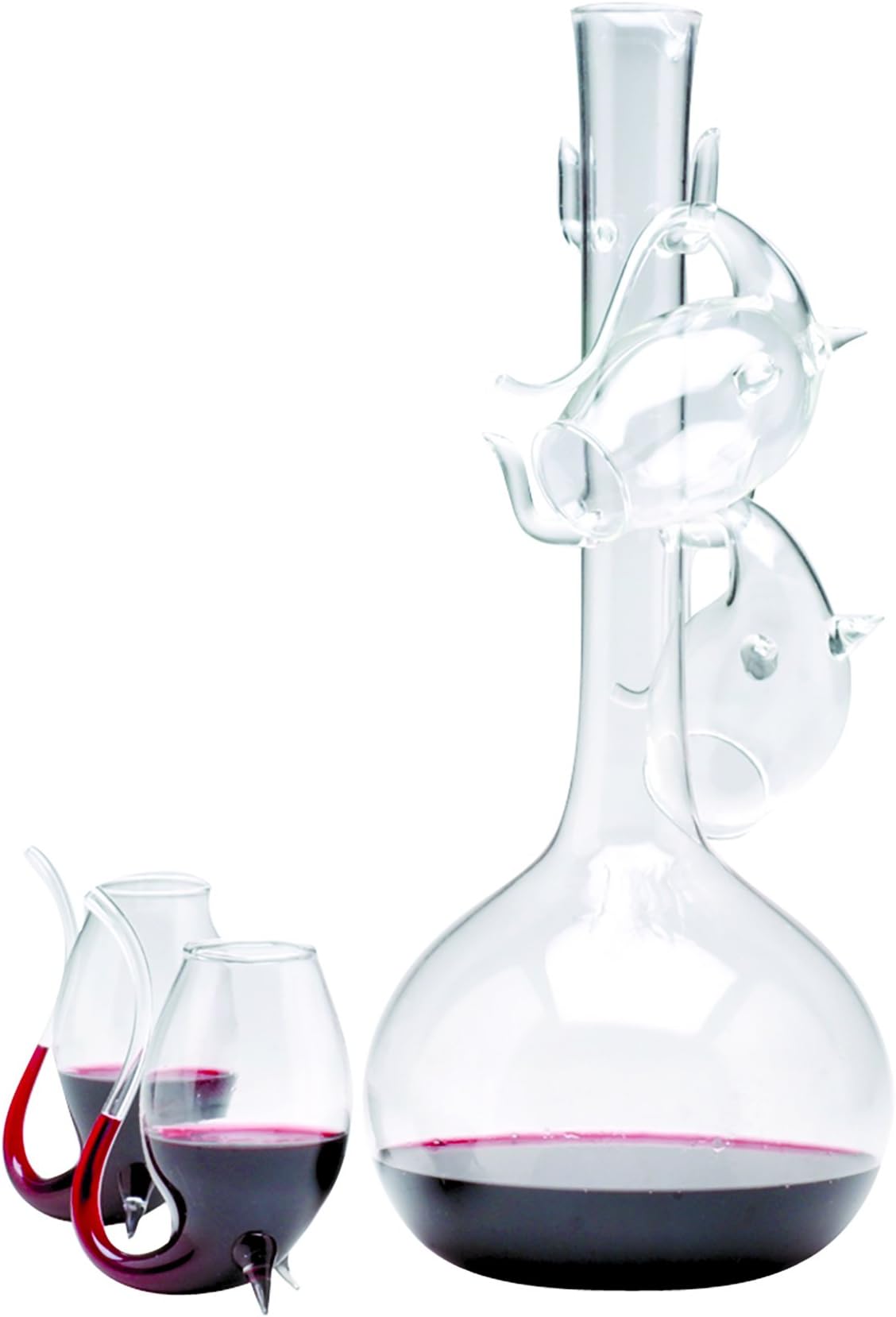 Oenophilia Porto Port Decanter Set, 3.5" H x 1.75" W x 3" D