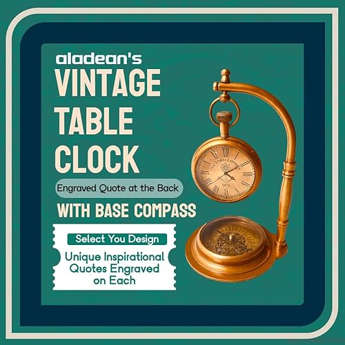 Miniatura 3 de ALADEAN Brújula inspiradora para mesa de regalo, brújula de escritorio grabada con cita "I Will Guide You", estante de regalo religioso, decoración