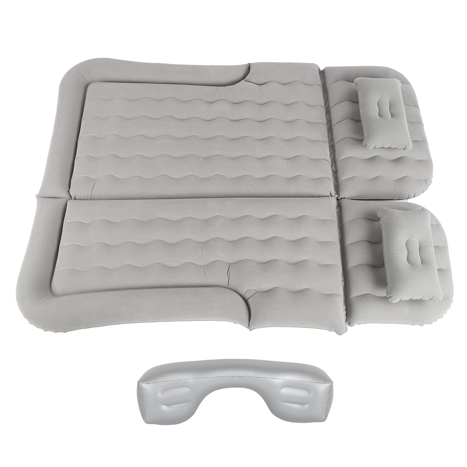 Cryfokt Materac Dmuchany Elektryczna Pompa Inflatora Powierzchnia Flokująca do SUV MPV RV Travel Outdoor 174 X 126 Cm (GREY)