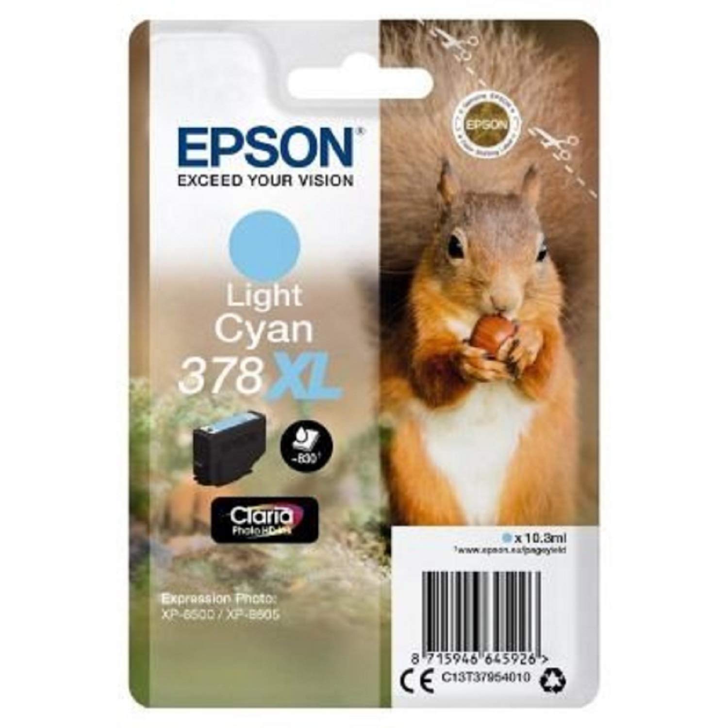 Epson 378XL Claria Photo HD Light Cyan Ink Cartridge 10.3ml