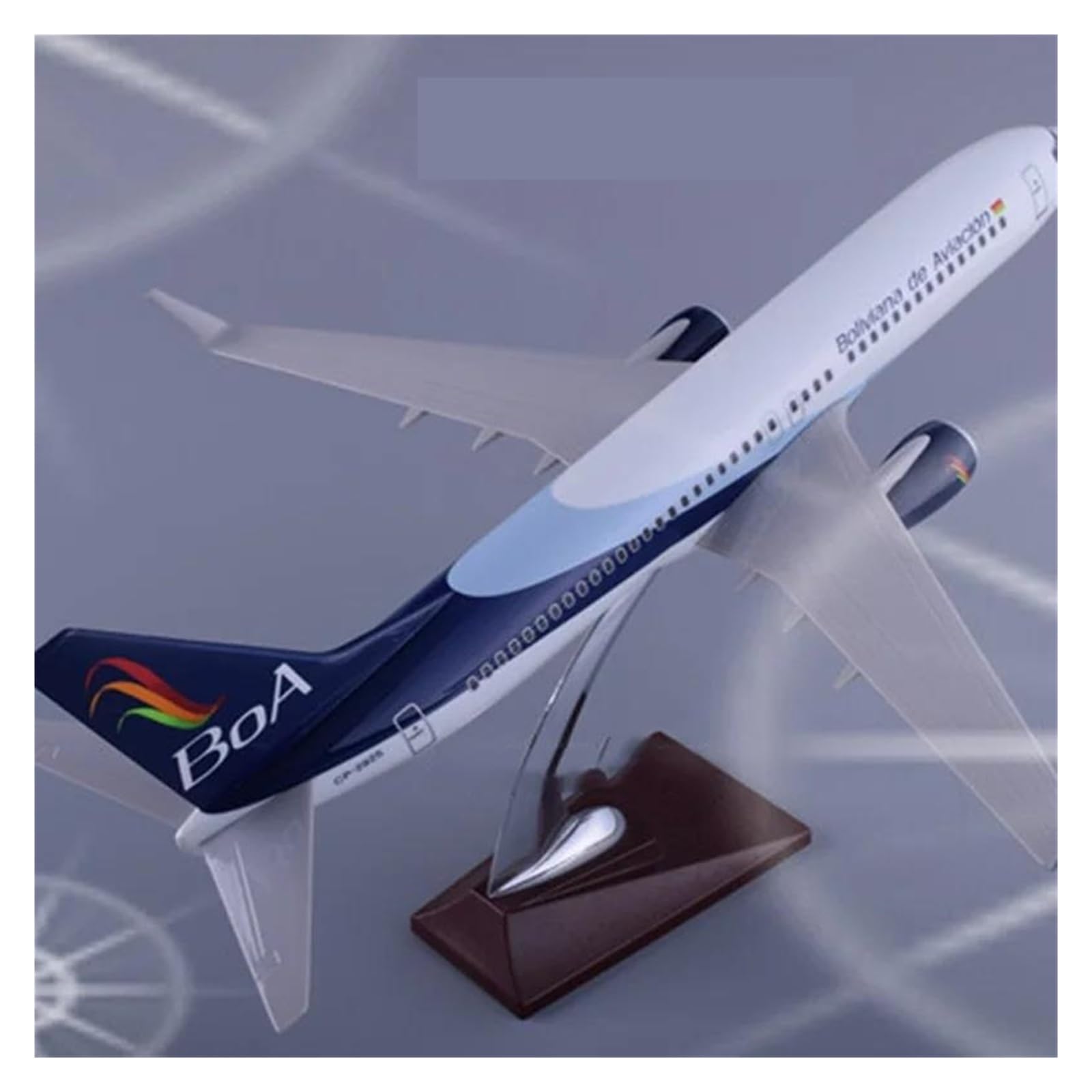 1:172 per 737 B737 Boa Bolivia Aereo Simulazione Statica in Lega Aereo Modello da Collezione Model Building Kit