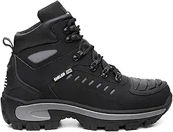 Bota Motociclista Cano Médio Refletivos Laterais Biqueira PVC com C.A 52083