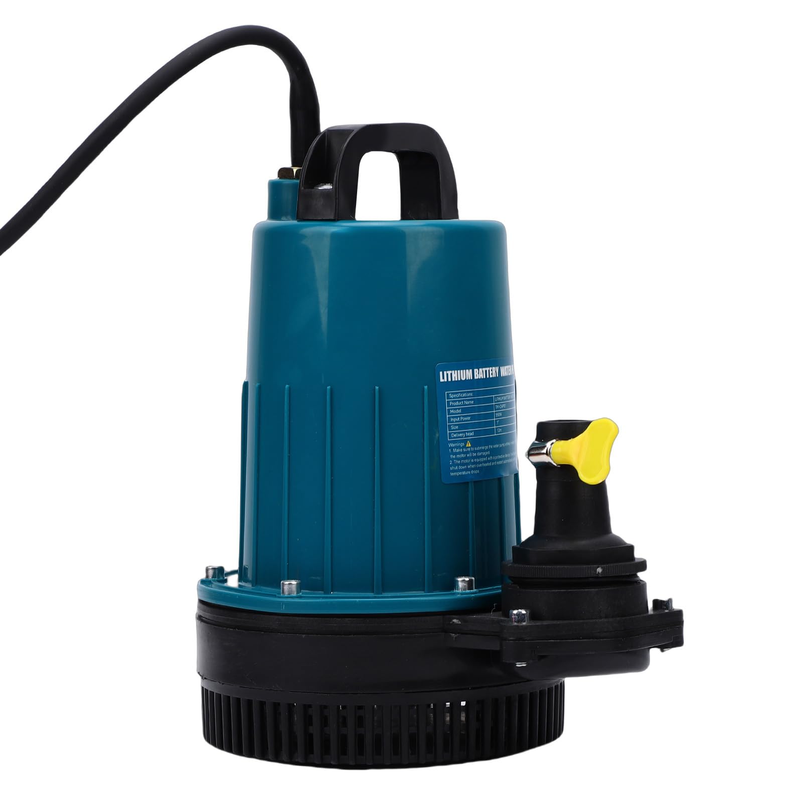 Jectse Bomba de Transferencia de Agua Sumergible Inalámbrica, Bomba de Sumidero Portátil Alimentada por Batería 1003 GPH, 2.0Ah 1H Tiempo de Ejecución para Piscina, Spa, Jardín y Proyectos Al Aire