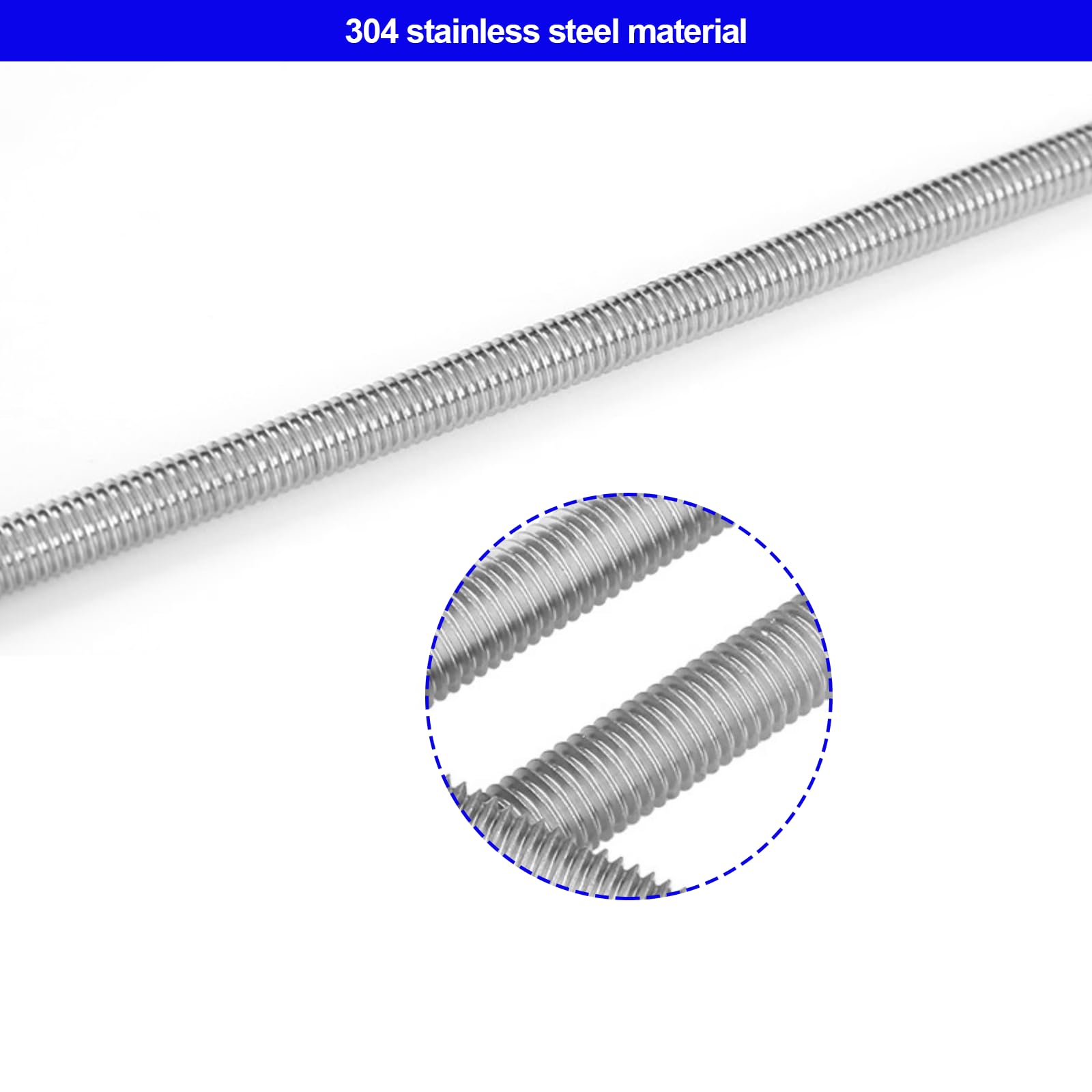 Stainless Steel Threaded Rods & Hex Nuts - 14" -5
