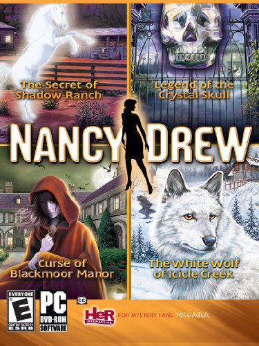 Nancy Drew 4 Pack-Secret Of Shadow Ranch, Curse Of Blackmoor Manor, White Wolf Of Icicle Creek, Legend Of The Crystal Skull - Windows (Select) #TOP5