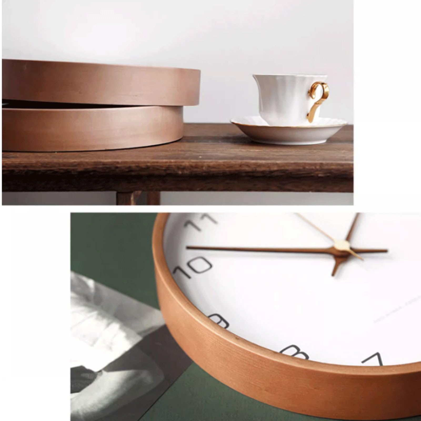 wandklok 10 inch massief houten woonkamer eenvoudige