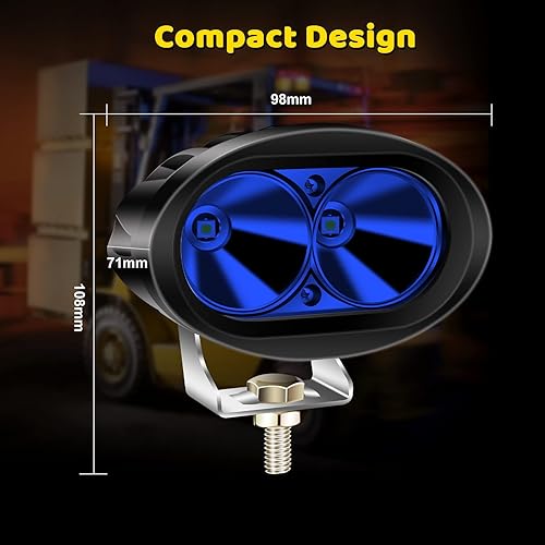 Miniatura 3 de Luz LED para carretilla elevadora, 20 W, luces LED para carretilla elevadora, 12 V-80 V, luces de trabajo de advertencia, foco para indicador de