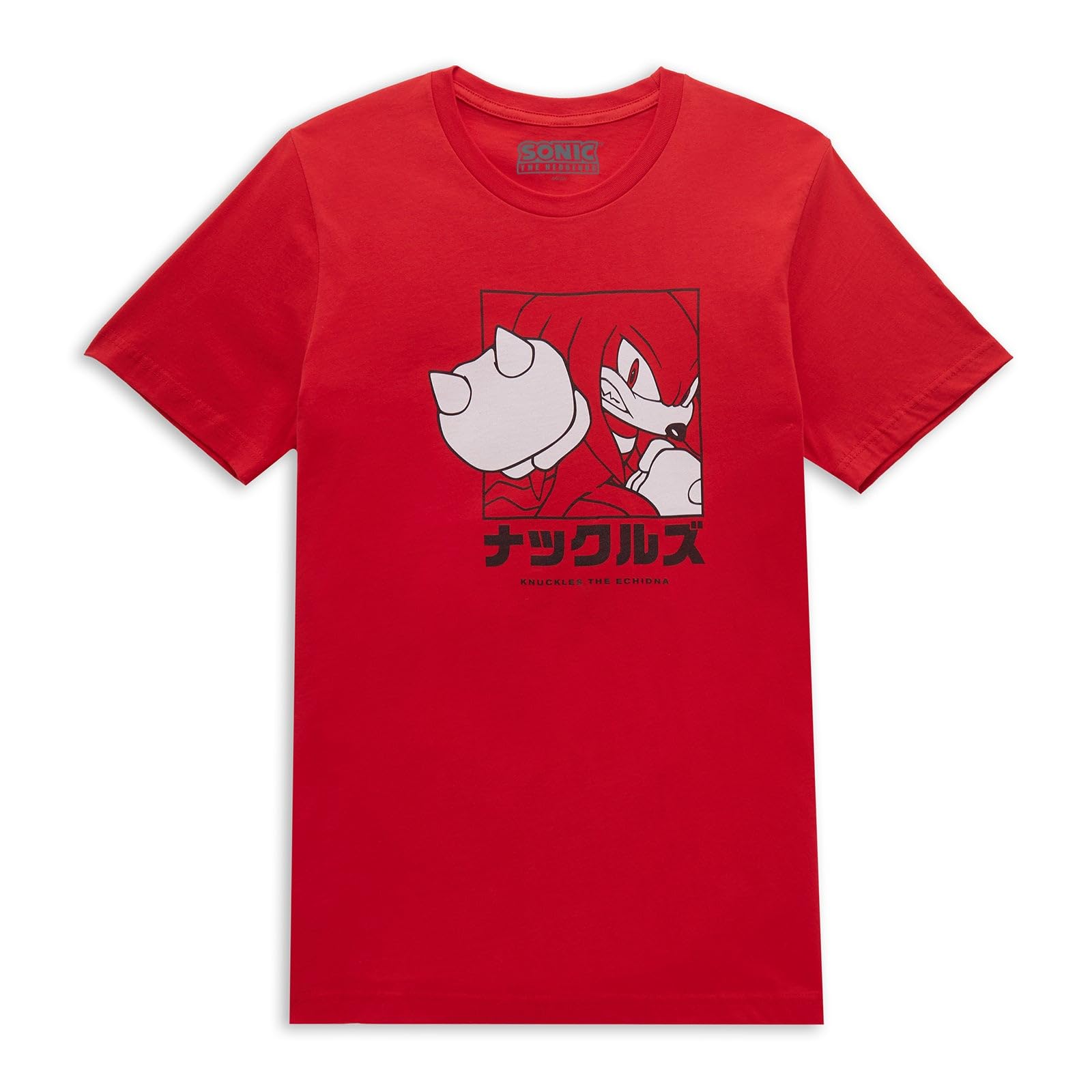Sonic The Hedgehog Knuckles Katakana Men's T-Shirt - Red S