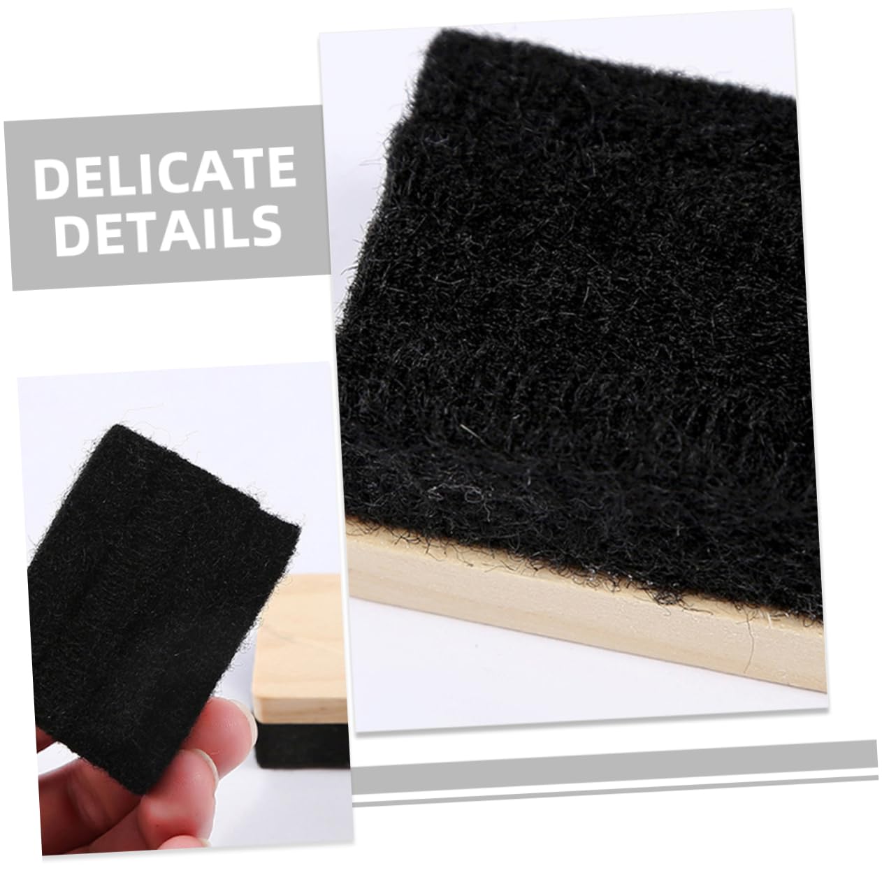 Gadpiparty 4 Sätze Radiergummi Multipack Schwarz Kreidestaubtuch Planke Whiteboard-radierer Mini Tafelschwamm Kreidetafel-radierer Im Klassenzimmer Gefühlt 10 Stück * 4