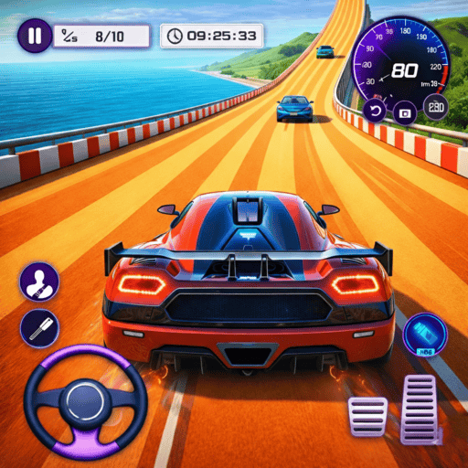 Extremer Straßenauto-Rennspiel