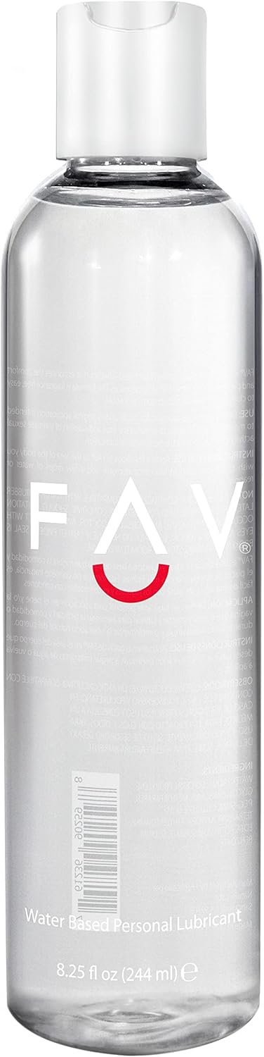 FAV Water Based Luxury Personal Lubricant, Natural Feeling Lube for Women Men and Couples, Toy Friendly, Condom Safe, 8.25 Fl Oz Unscented 8.25 Fl Oz (Pack of 1)