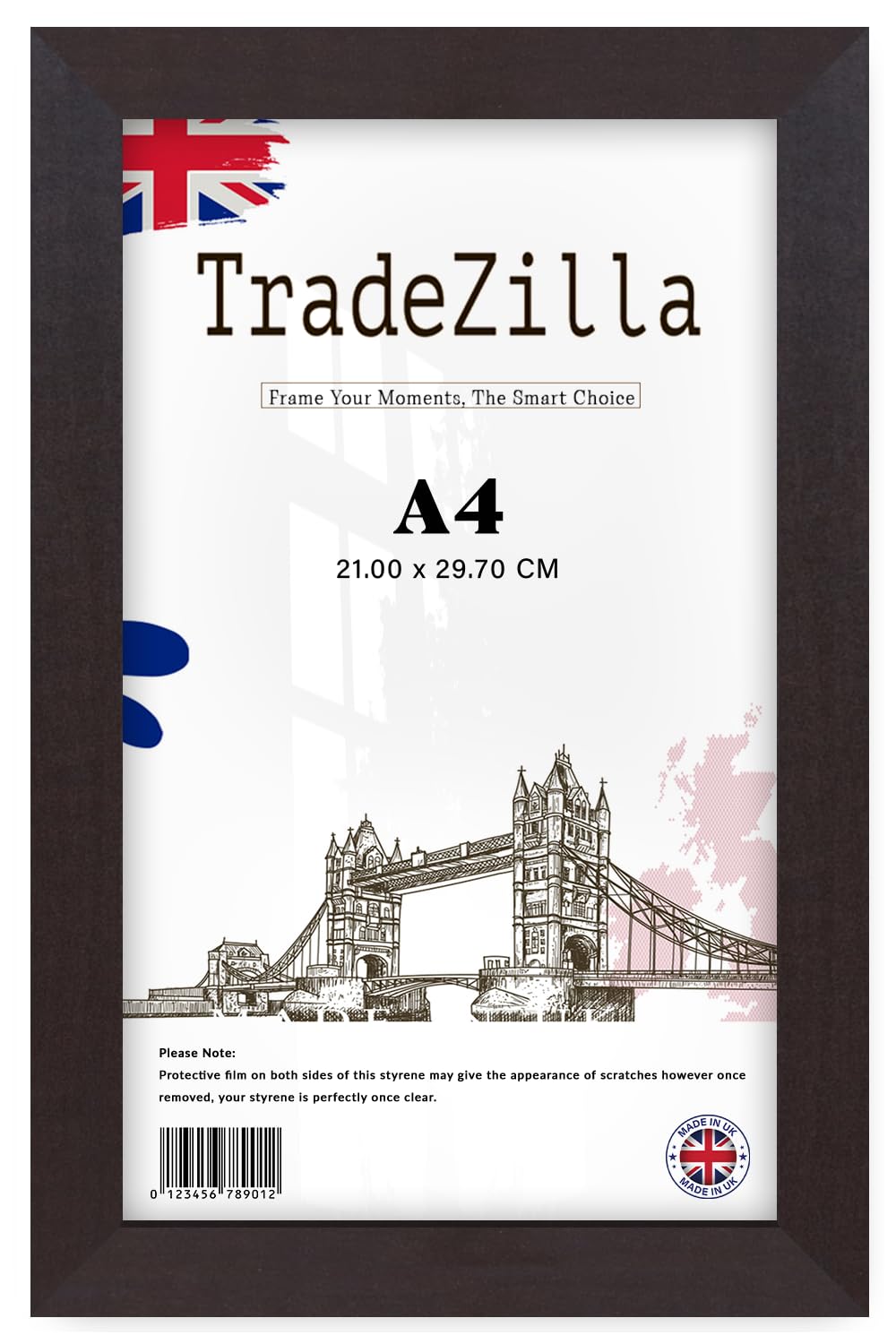 TradeZilla | Poster/Picture Frame A4 (21.00 x 29.70 CM) Stylish Wall Gallery & Room Interior Art Frame, MDF Wood Finish, Elegant Design for Modern Spaces [ Mahogany ]