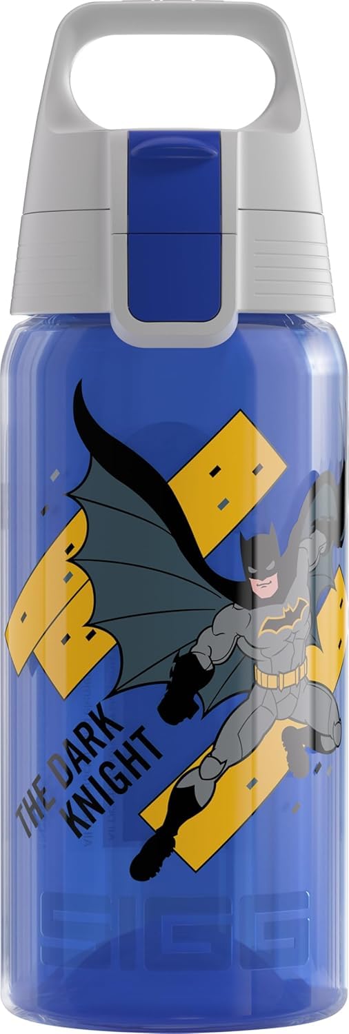 Sigg - Sports Water Bottle For Kids - Viva One Batman - Suitable For Carbonated Drinks - Leakproof - Dishwasher Safe - BPA Free - School & Bike - 0.5L โ image 1