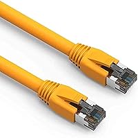 Vista 14 de Nippon Labs Cable de red LAN de conexión Ethernet RJ45 Cat8 de 0.5 pies, interior/exterior, 24 AWG blindado de 40 Gbps 2000 Mhz, resistente a