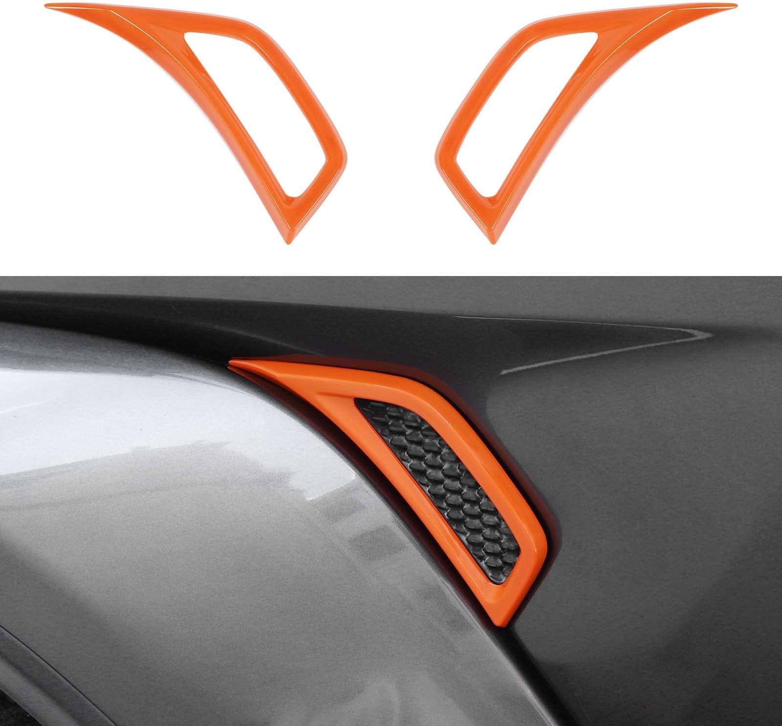 Voodonala for Jeep JL ABS Side Air Conditioning Vent Outlet Decoration Trim for 2018-2022 Jeep Wrangler JL JLU Gladiator JT Orange