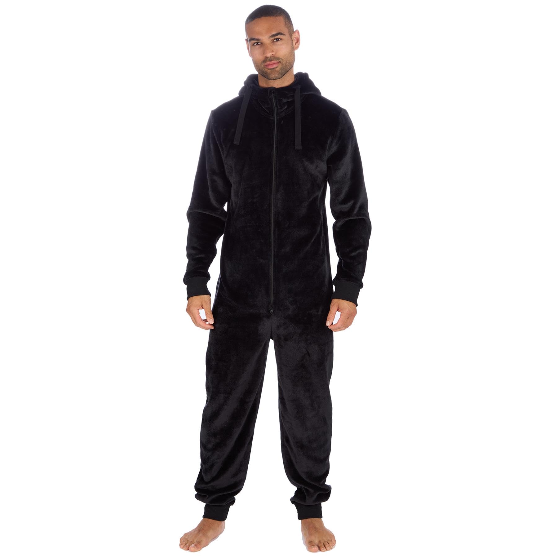 Family Adults Child Mens Womens Kids Boys Girls Father/Son Matching Hooded All in One Snuggle Fleece Dual Zipped Pyjamas Loungewear Soft Jumpsuit Sleepsuit Onezee