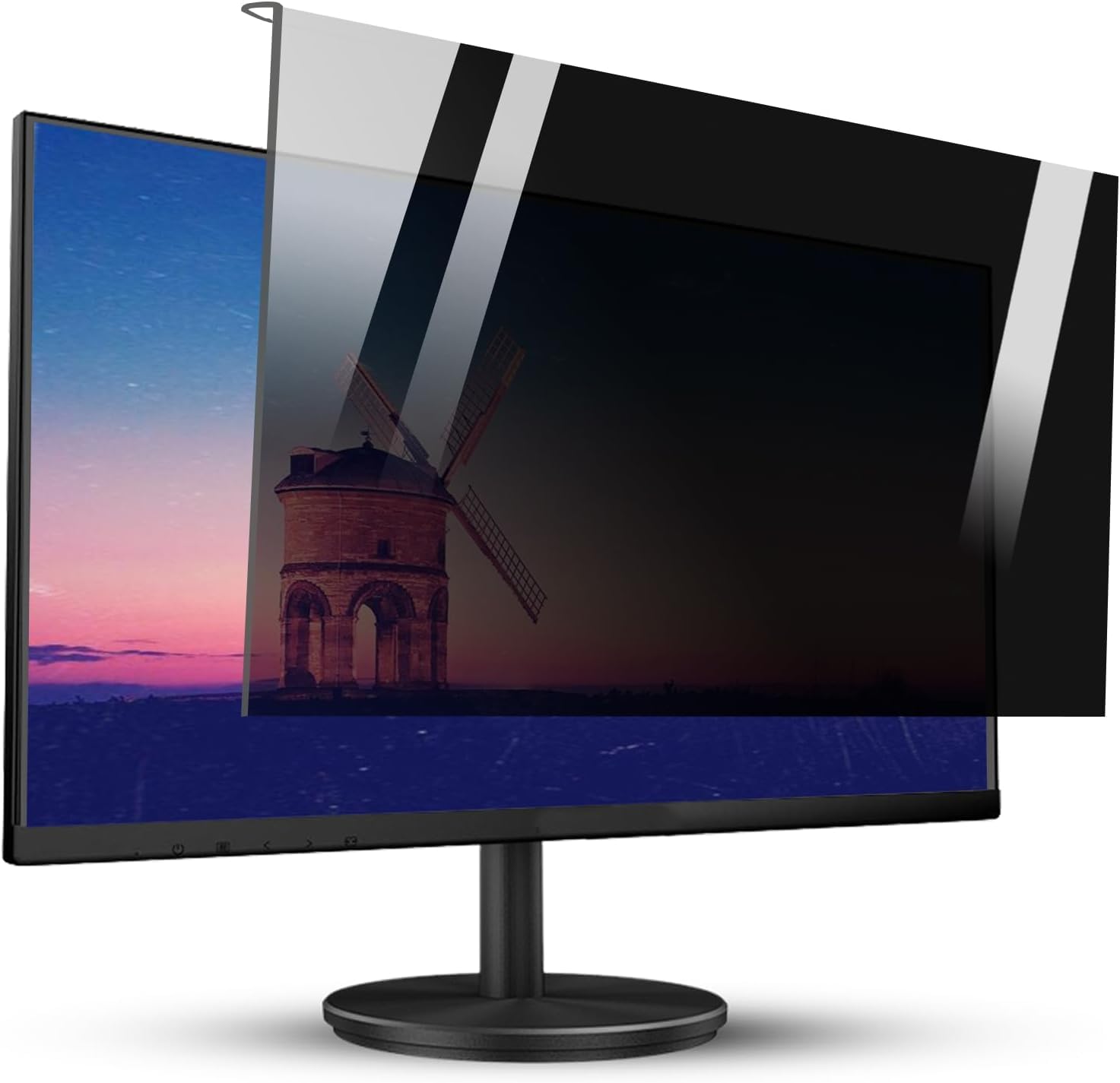 DARZYS Computer Privacy Screen Protector, Widescreen Monitor Screen Protector, Hanging Acrylic Privacy Screen Protector, 18-32 Inch, For Office(18/20in 458x270mm)