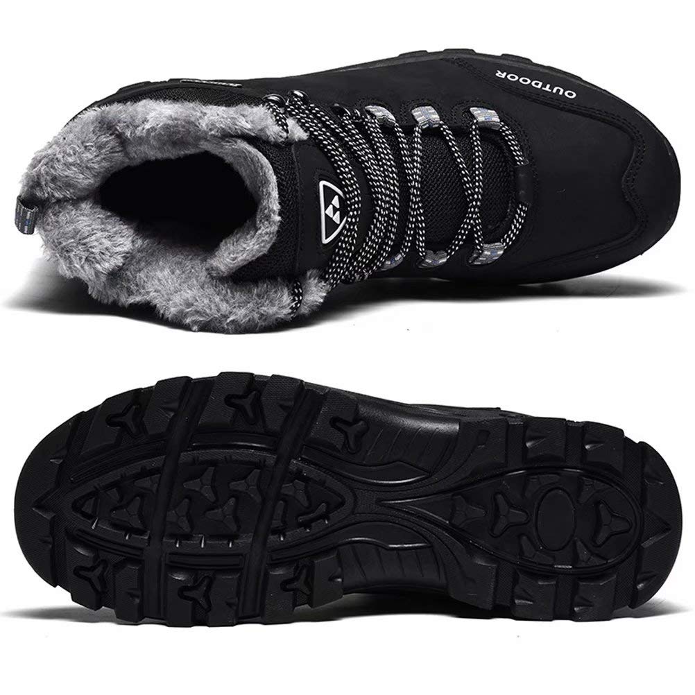 Stivali da Neve Uomo Scarpe Inverno da Trekking Scarpe Outdoor Impermeabili Antiscivolo Invernali Stivali