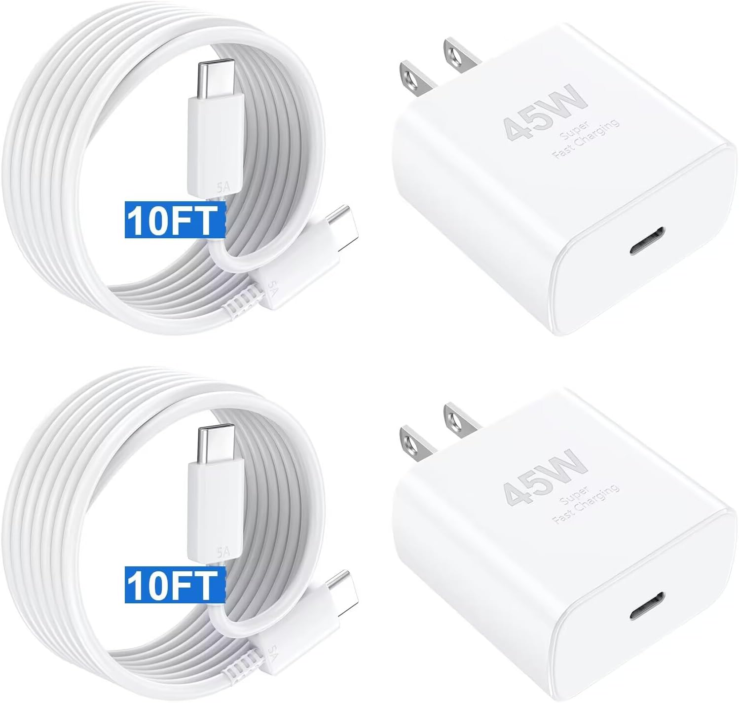 iPhone 17 16 Pro Max Charger Fast Charging,45W iPhone 17 Charger Type C Chargers USB C Charge Block & 10FT Long Chargers Cable Cord for iPhone 17/17 Pro/17 Pro Max/Air/16 15 Pro Max/16 Pro/16/16 Plus