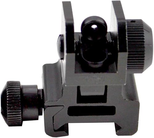 Sniper MFLRS01 - Mira trasera táctica abatible extraíble completa con doble apertura de apuntamiento