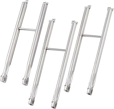 6-Pack 85662 Burner Tubes and Crossover Tubes Set Replacement Parts for Weber Summit Gold A/B / A6 / B6, Platinum A6 / B6 Grills, 20 1/2" Long