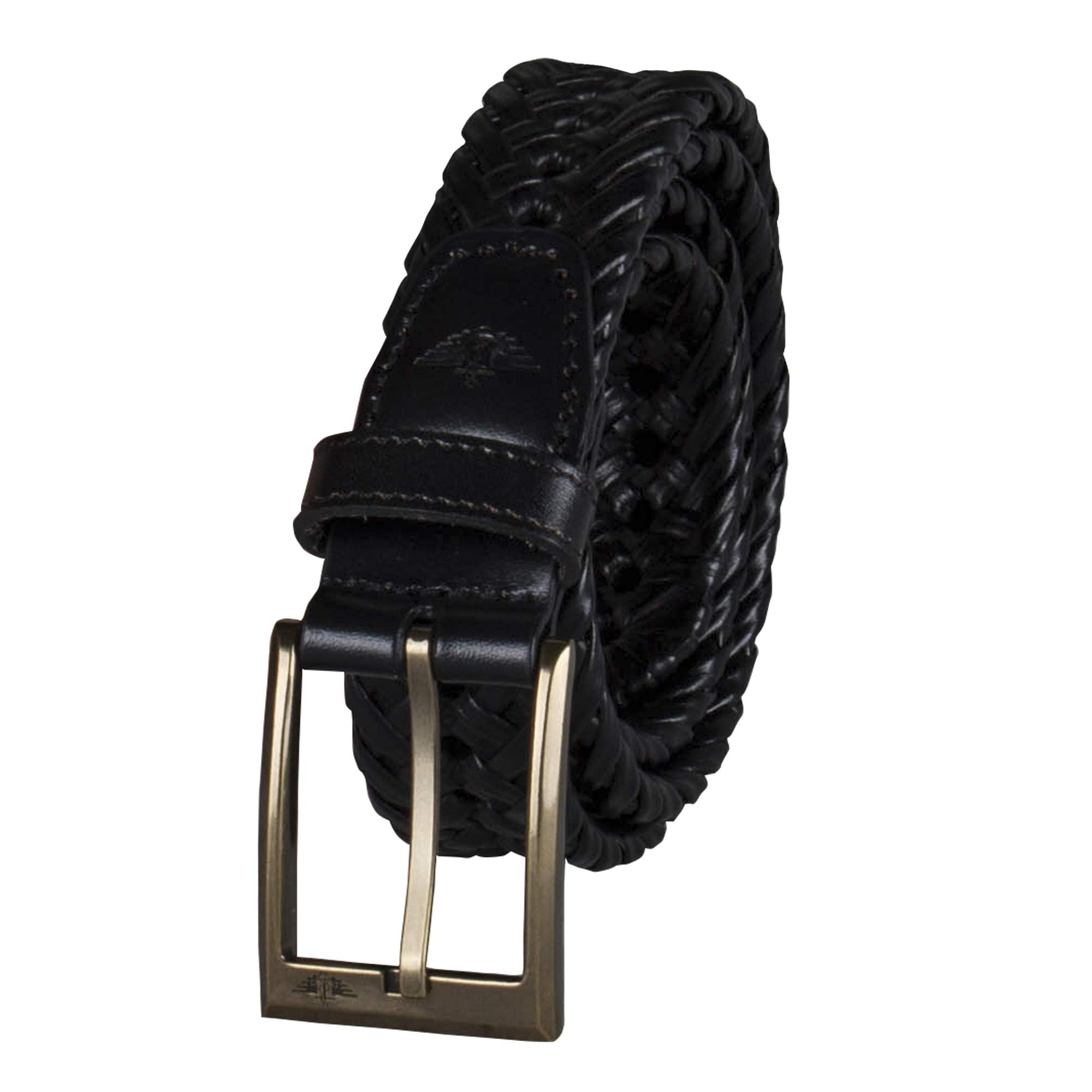 Men's 30mm Glazed-Top Braided Belt Black/36 AD