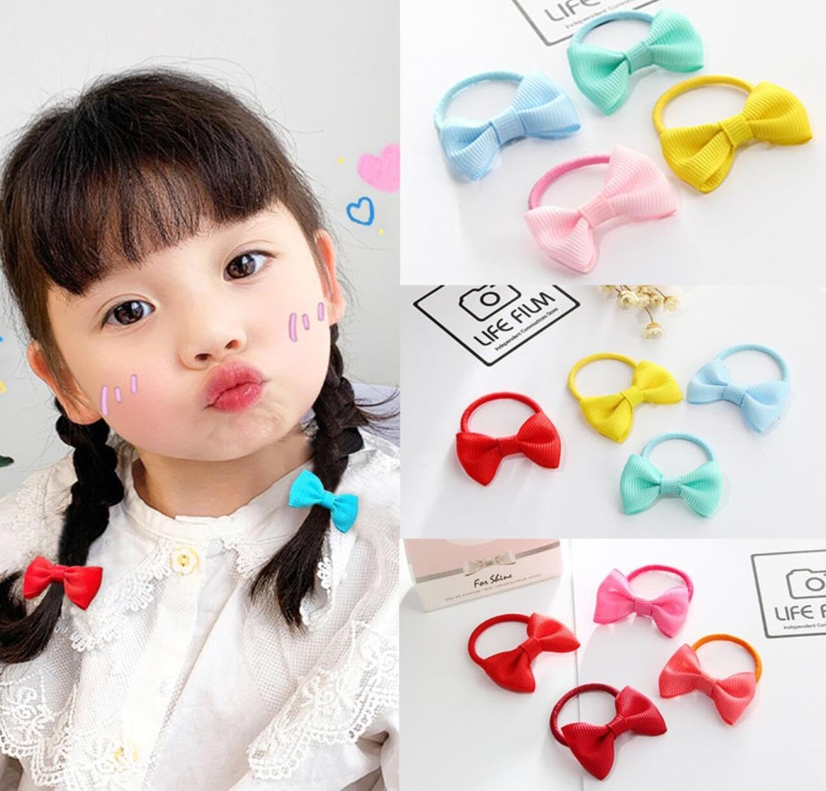 Amazon.co.jp: 【22個セット】 リボン ヘアゴム ヘアアクセサリー 大人
