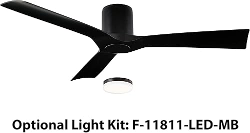 Miniatura 4 de Aviator Smart - Ventilador de techo empotrado de 3 aspas para interiores y exteriores, 54 pulgadas, negro mate con control remoto (El kit de luz se