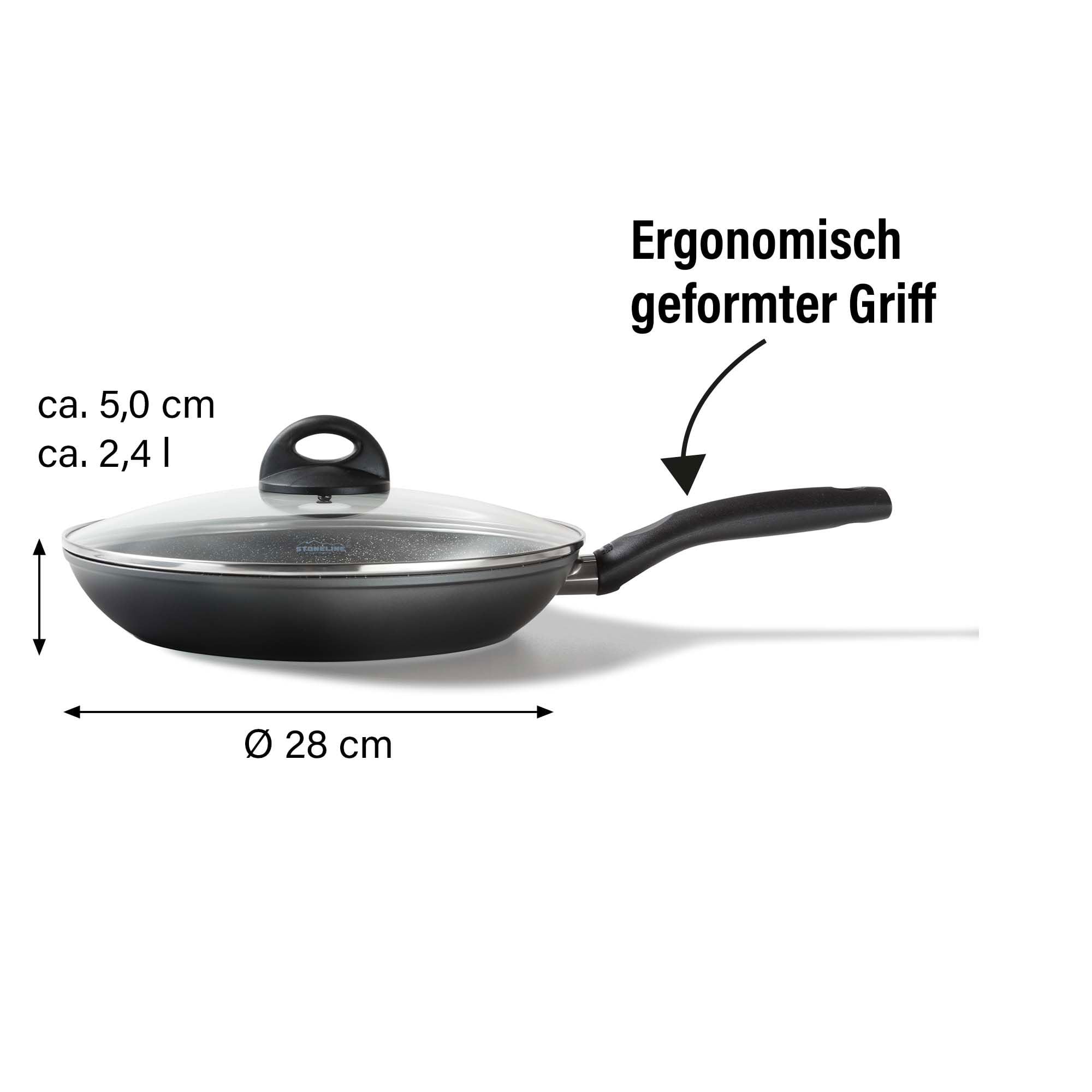 Set Padelle In Ceramica STONELINE 3 Pezzi - 20/24/28 Cm, Antiaderenti, Senza PFAS, Per Induzione - Foto 8