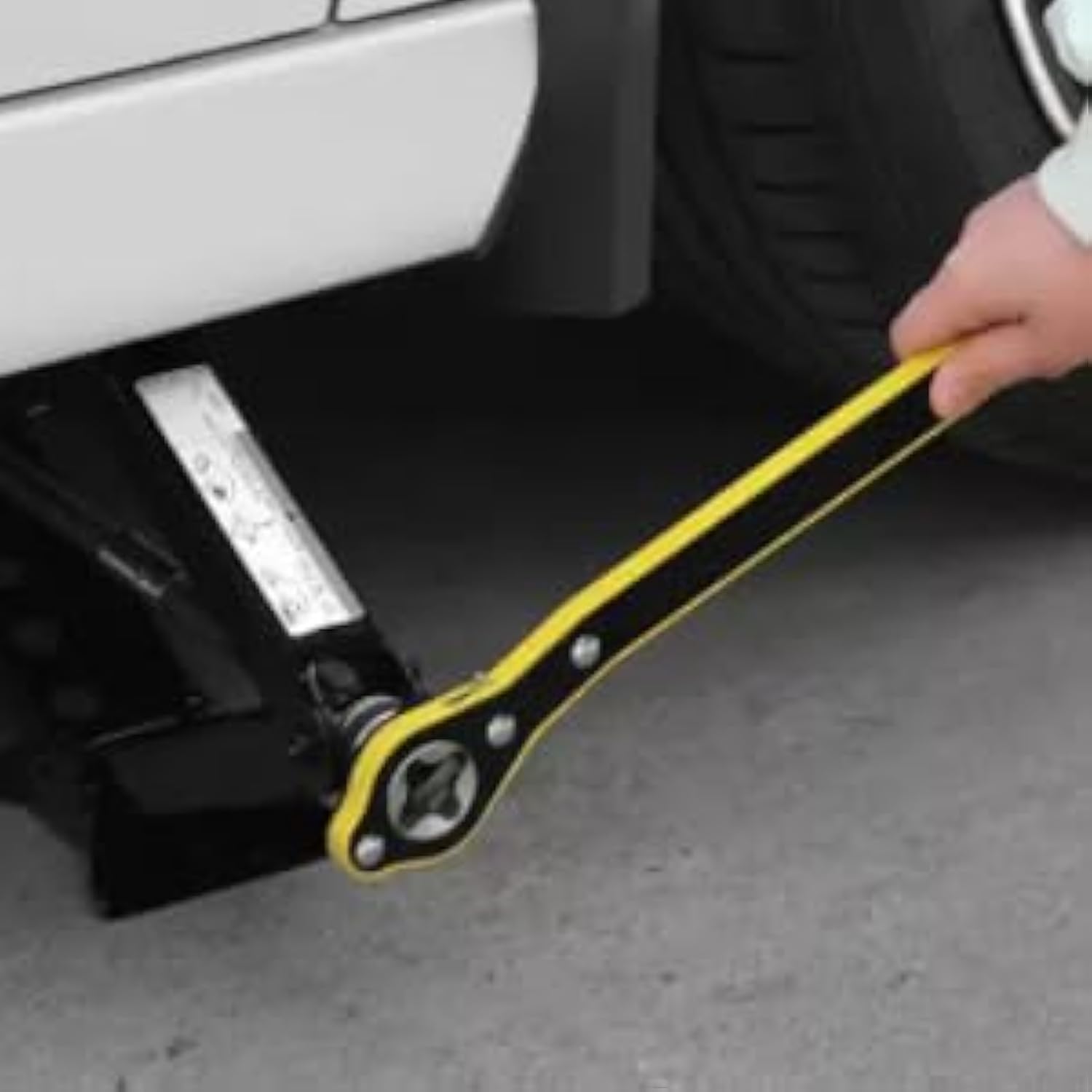 Car Jack Ratchet Wrench, Auto Labor-Saving Jack Wrench, Scissor Jack Lift Speed Handle Tool, Jack Lug Wrench for Cars