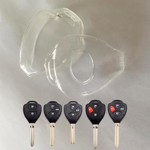 Miniatura 4 de Holy Feather Funda protectora especial para llavero de Toyota Camry RAV4 Highlander Avalon C-HR Prius Corolla GT86 Prado (negro)