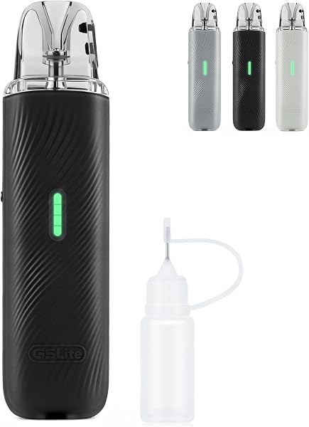 Uwell ユーウェル Caliburn G5 Lite カリバーン電子タバコ スターターキット 1600mAh大容量 バッテリー G3/G4/G5カートリッジ対応可 ニードルボトル付き VAPE ベイプ 爆煙 持ち運びシーシャ (Knight Black) - 1