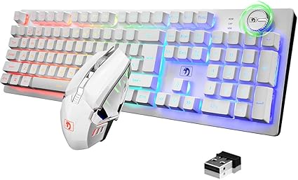 Amazon Co Jp Urworthltdキーボードセット ゲーミングキーボードセット ワイヤレス接続 充電式 マウス Ledバックライト 静音 メンブレン式 人間工学 Pc コンピューターゲーマーに対応 プログラム可能 コントロールノブ 仕事用 ゲーム用 英字配列 日本語取り扱い書