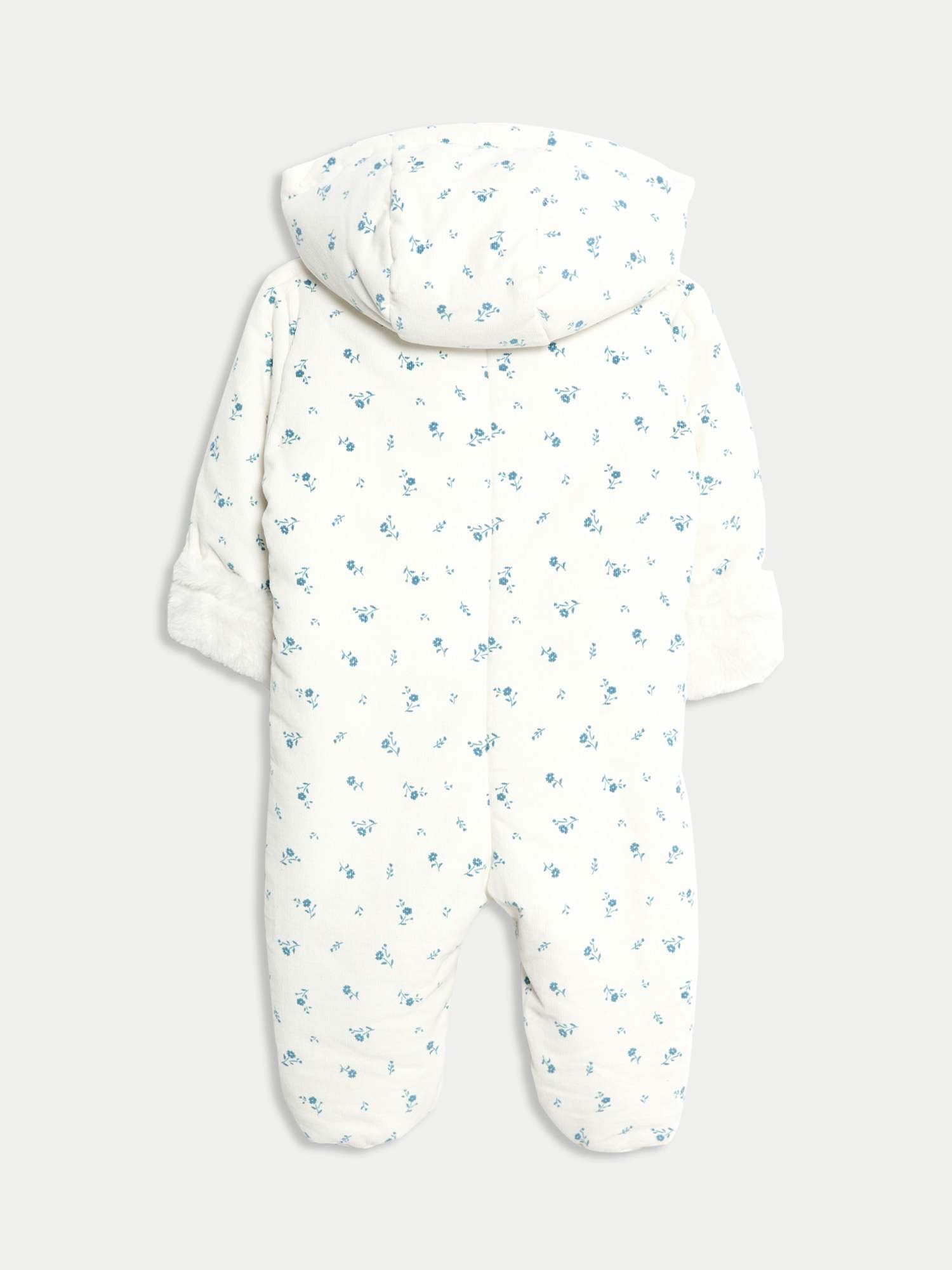Marks & Spencer Peto de Pana Floral para Bebé, con Capucha