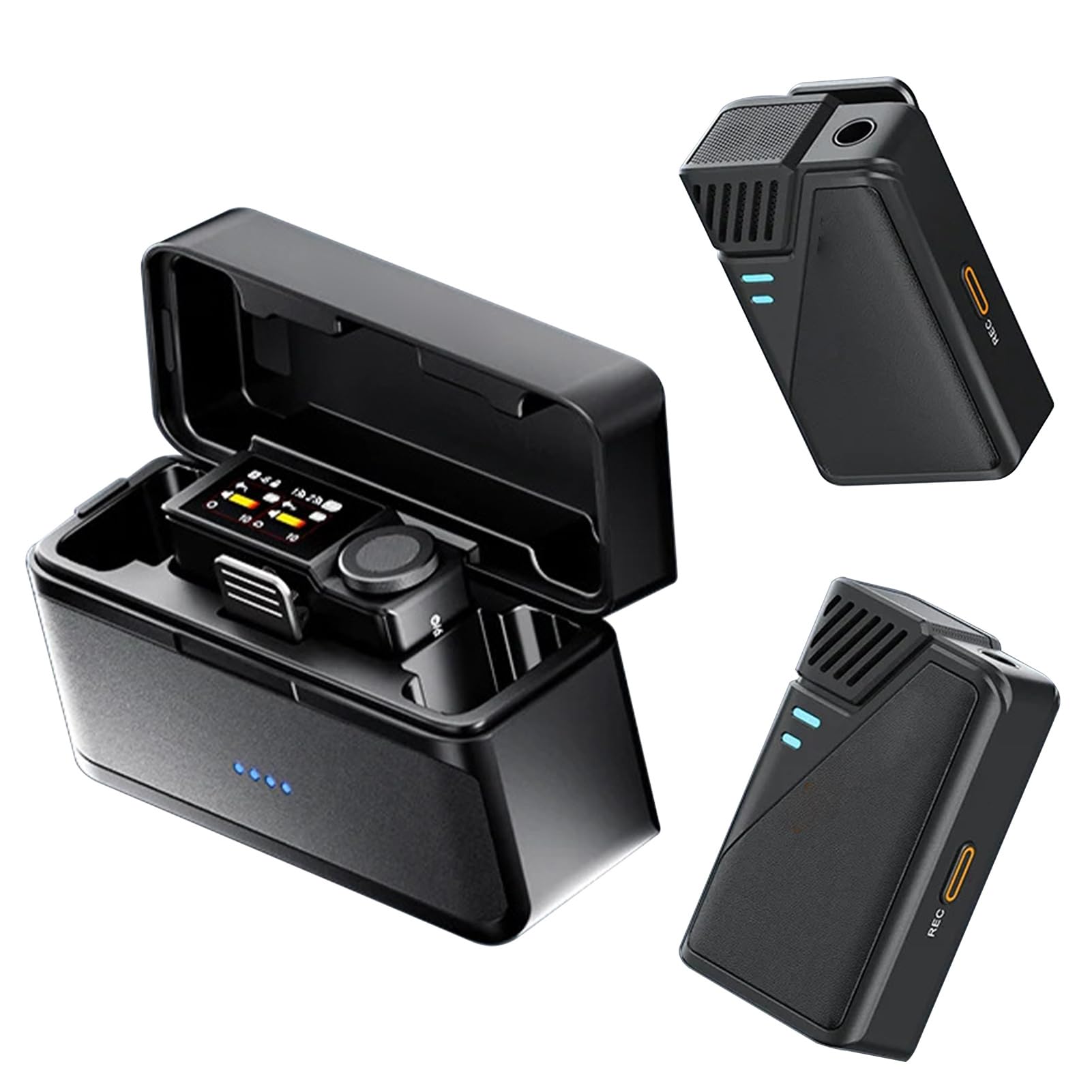 Fabater BooMax Microfono Lavalier Wireless con Cancellazione del Rumore per un Audio Chiaro in Tutte le Situazioni per Podcaster, Educatori, Grigio