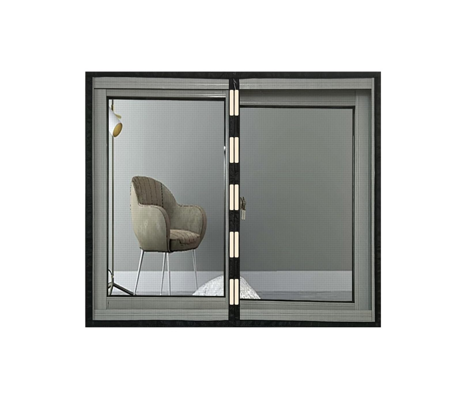1pcmagnetic Screen Window Curtain Magnetic Mosquito Mesh New Net Invisible(130cm Height,180cm Width)