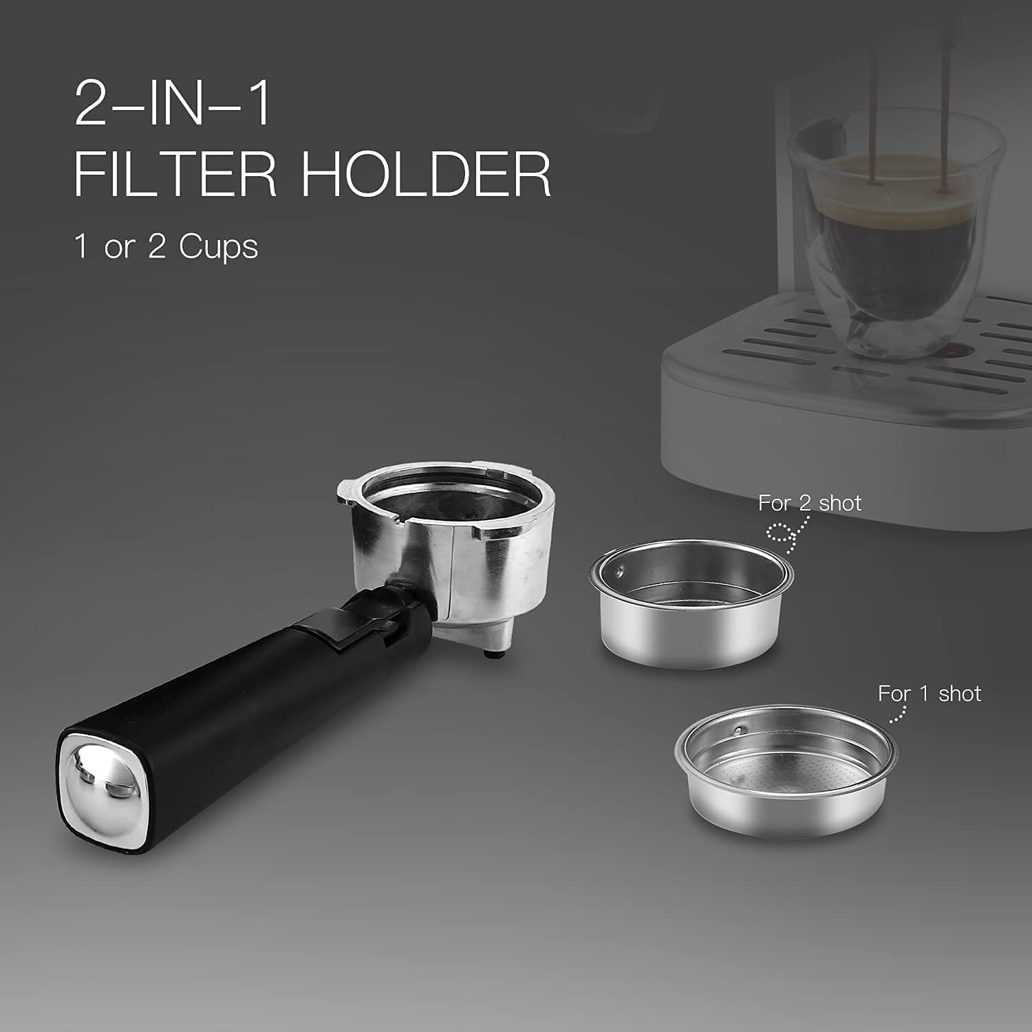 Gevi Espresso Machines 20 Bar Fast Heating Automatic Cappuccino Coffee Maker with Foaming Milk Spugna Parete per Espresso, Latte Macchiato, 1.2L Removable Water Tank, 1350W, Bianco Gevi Espresso Machines 20 Bar Fast Heating Automatic Cappuccino Coffee Maker with Foaming Milk Spugna Parete per Espresso, Latte Macchiato, 1.2L Removable Water Tank, 1350W, Bianco