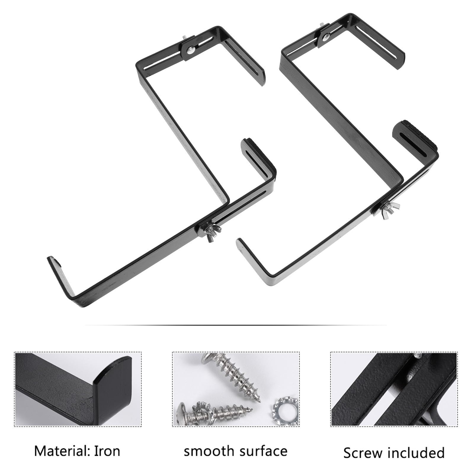 Gancho para Maceta de Pared en Hierro Negro con Diseño Delicado, Soporte Ajustable para Tiestos en Sala de Estar y Sala de Recepción, Fácil de Usar