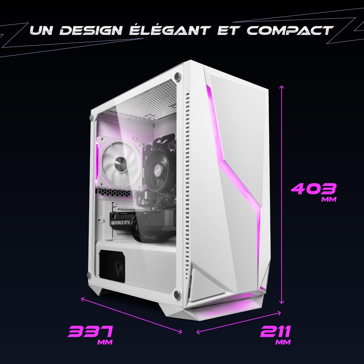 Vibox Gaming PC - AMD Ryzen 5 5500, AMD Radeon RX 9070 12GB, 16GB RAM, 1TB SSD, Windows 11, WiFi 6 + Bluetooth 5.4