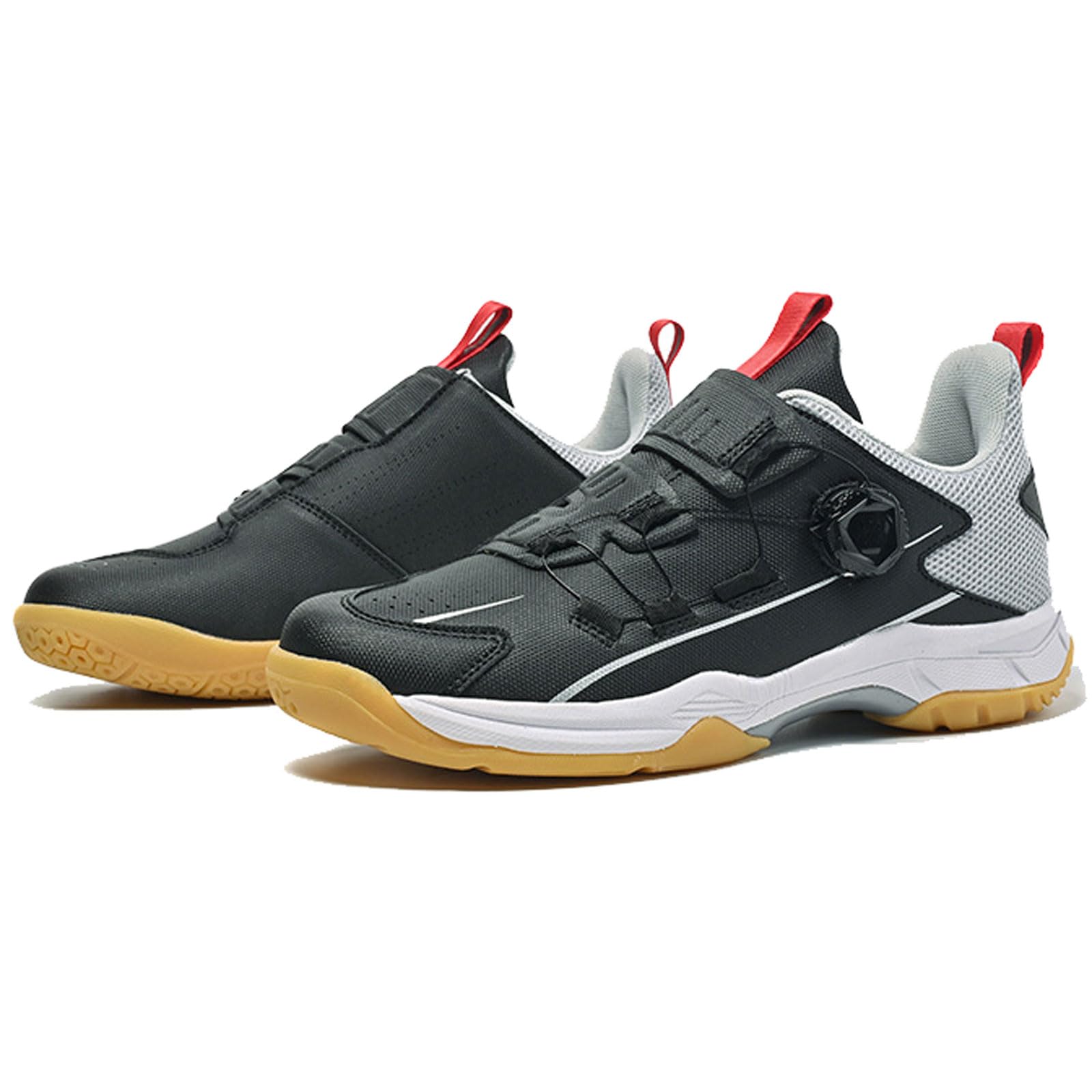 Zapatos De BáDminton,Zapatos De BáDminton Transpirables,Zapatos De Voleibol,Zapatos De Tenis De Mesa,Antideslizantes,Ligeros,para Gimnasio,Entrenamiento Casual,Concurso,Blanco,Negro