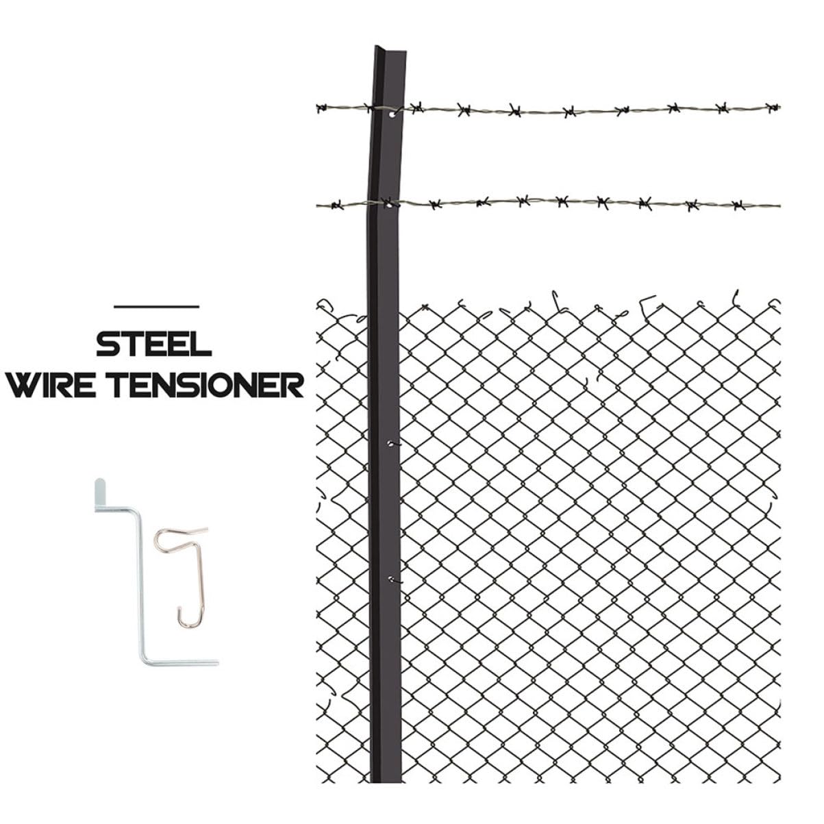 1set Wire Tightener Tool Metal Fencing Tightener Wrench Boxed Compatible Fence Types for Easy Repair and Maintenance