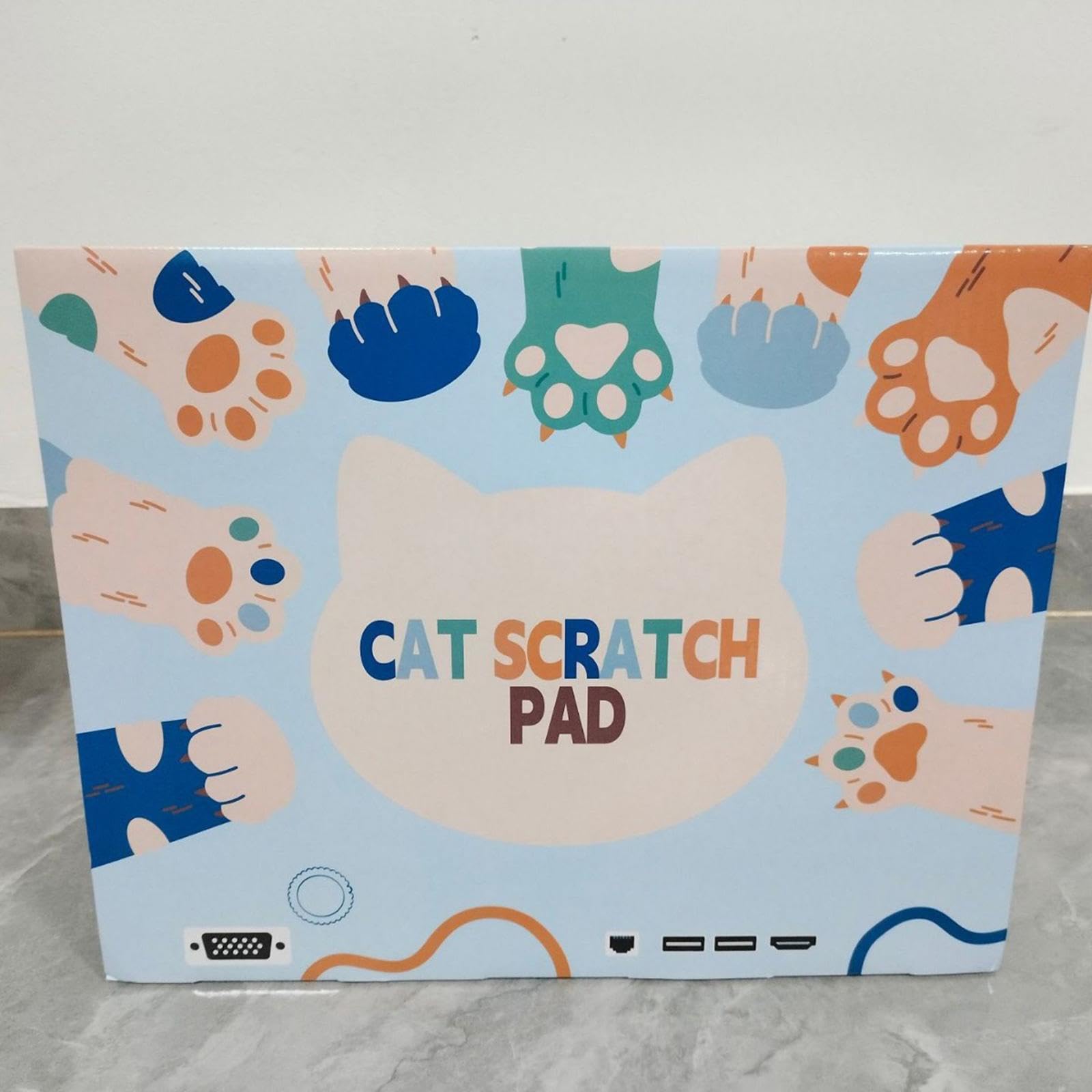 Rascador para Gatos, Juguete para Gatitos con Forma de Portátil Y Pista de Bolas.