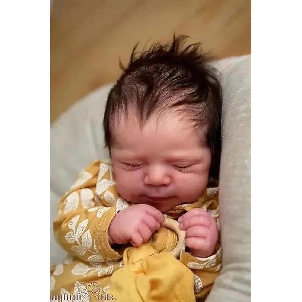 Zero pam Reborn Baby Lebensecht Jungen, 48CM Lebensechte Reborn Baby Junge Wie Echt, Lebensechte Babypuppen, Reborns Babys Puppe Junge Mit Haaren, Puppe Ab 3 Jahre