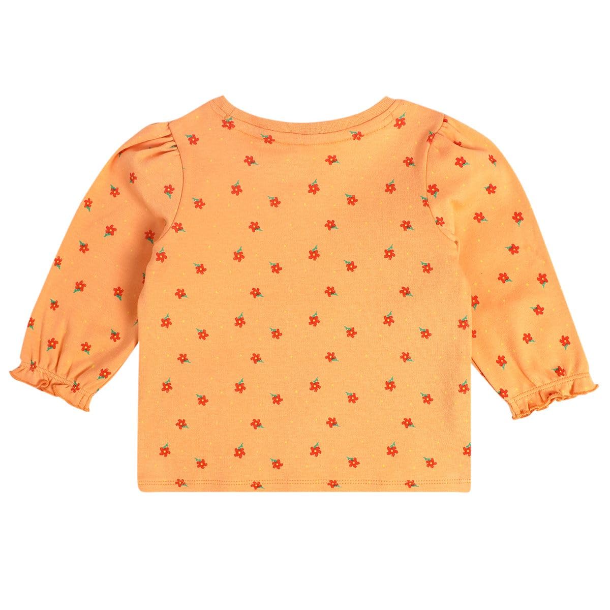 miniklub Baby Girls Round Neck Full Sleeve Orange/Pink Color Knit Top, Pack Of 2 (6-9M) 3