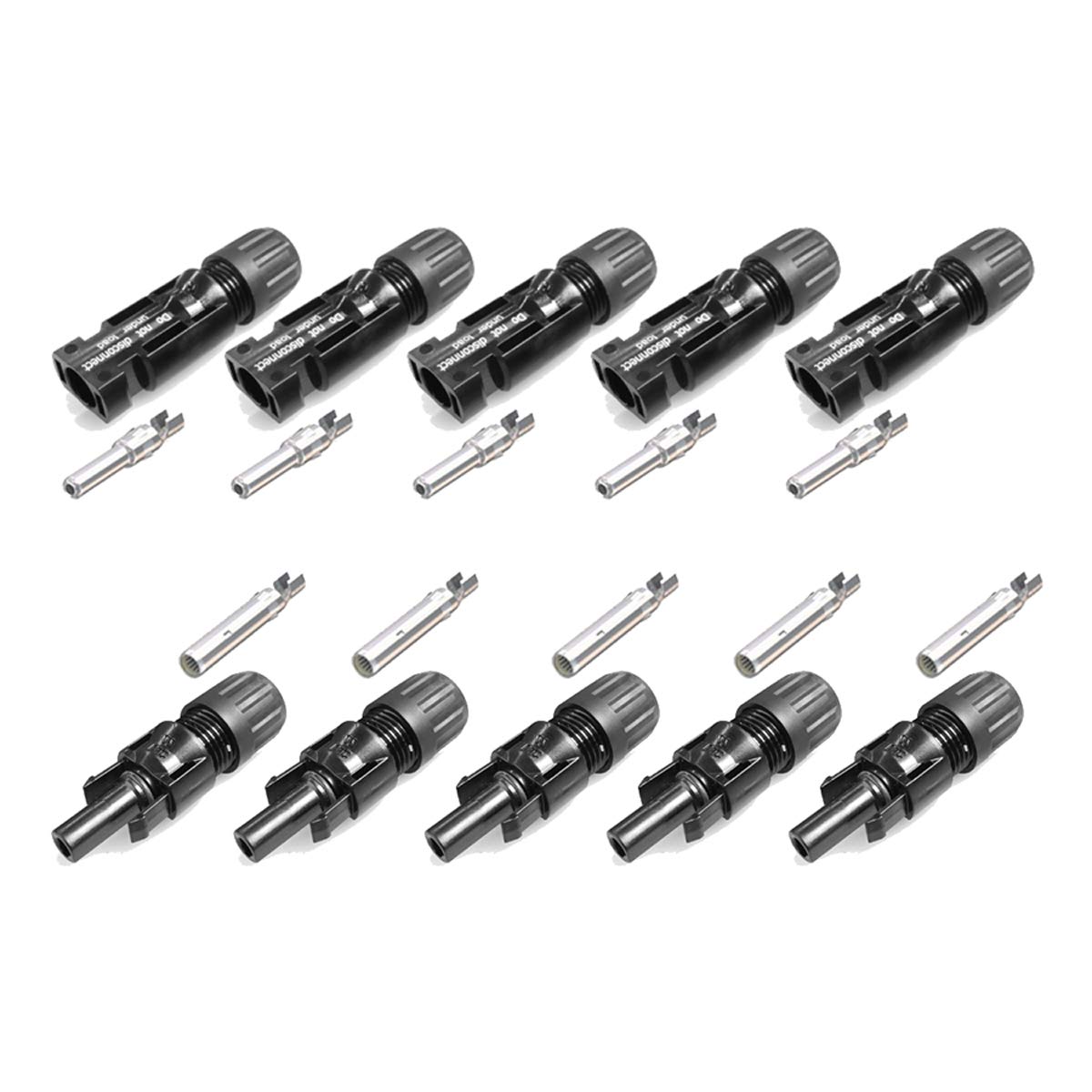 Stäubli 5 Pairs MC4 Male Coupling Connectors 10 mm² PV-KST4/10II & PV-KBT4/10II