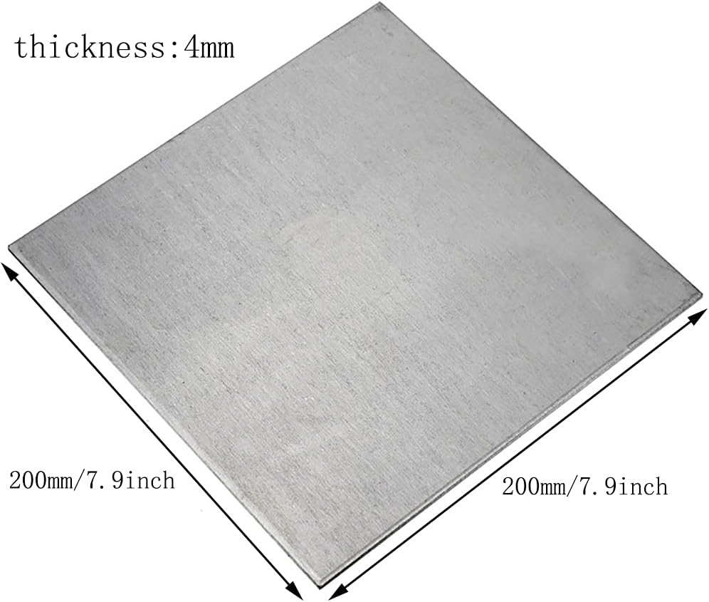 Titanium Alloy Sheet Metal Ti Titan Plate Foil TC4/GR5 High Purity Experiment Material Element Scientific Research200mm*200mm,4mm*200mm*200mm