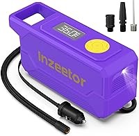 Vista 11 de Compresor de aire portátil, inflador de neumáticos de 150 PSI, bomba de aire de 12 V CC con apagado automático, manómetro digital y luz LED