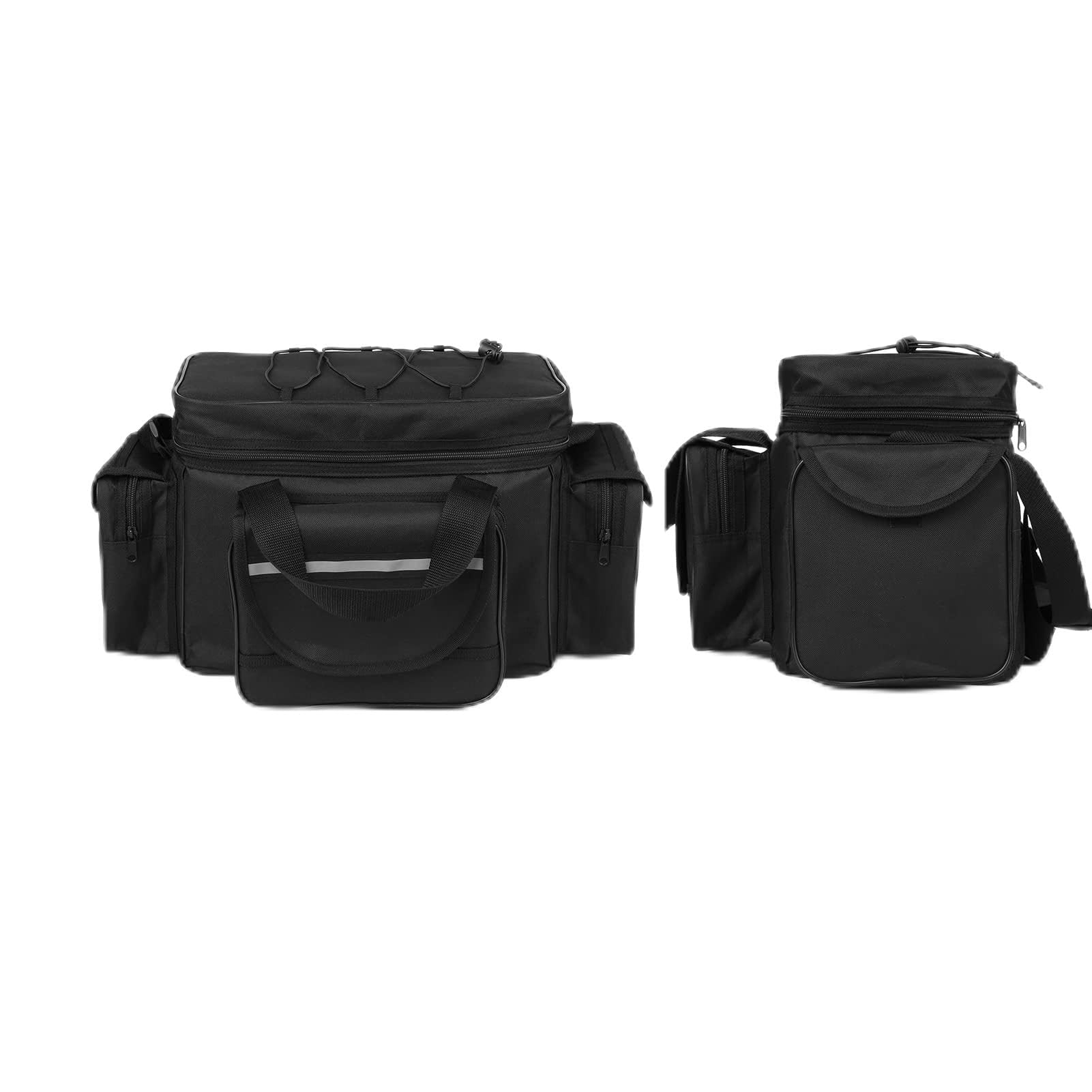 ACAGALA Large Capacity Fishing Tackle Bag Fishing Tackle Storage Bag Box/Cover Outdoor Travel Shoulder Bag Pack (Black)